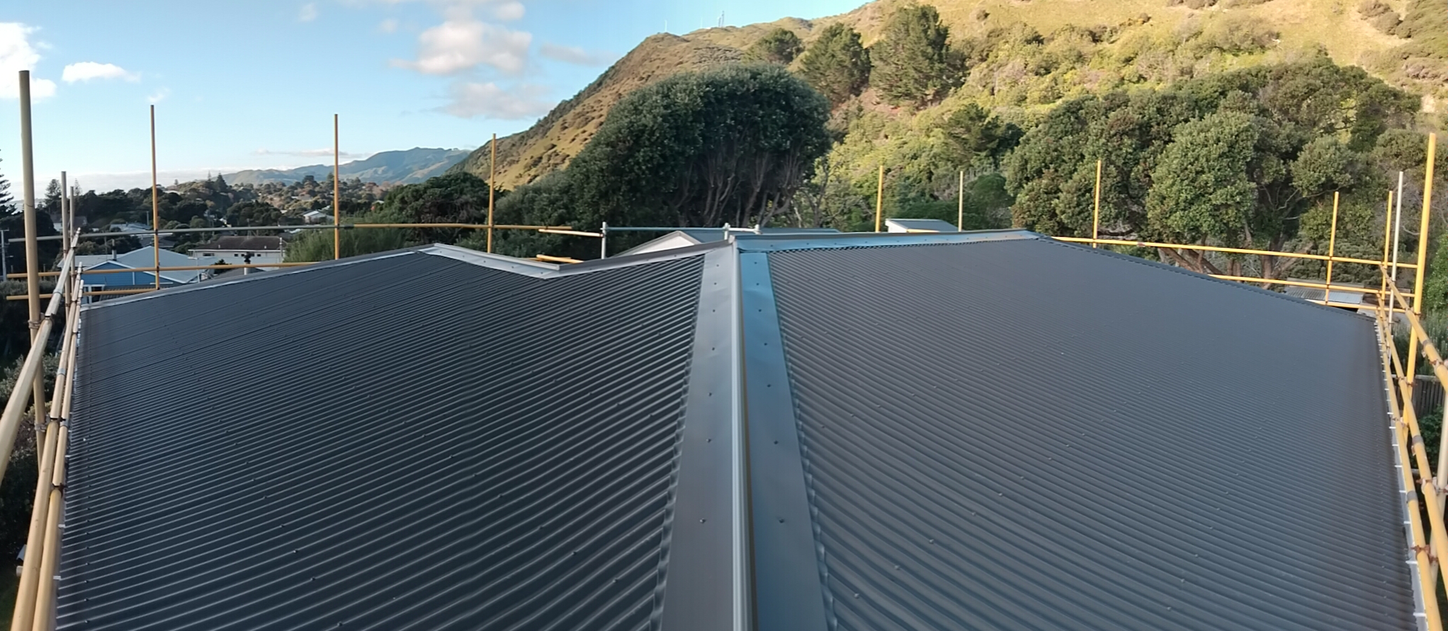 Roof repair work by Bancroft Homes